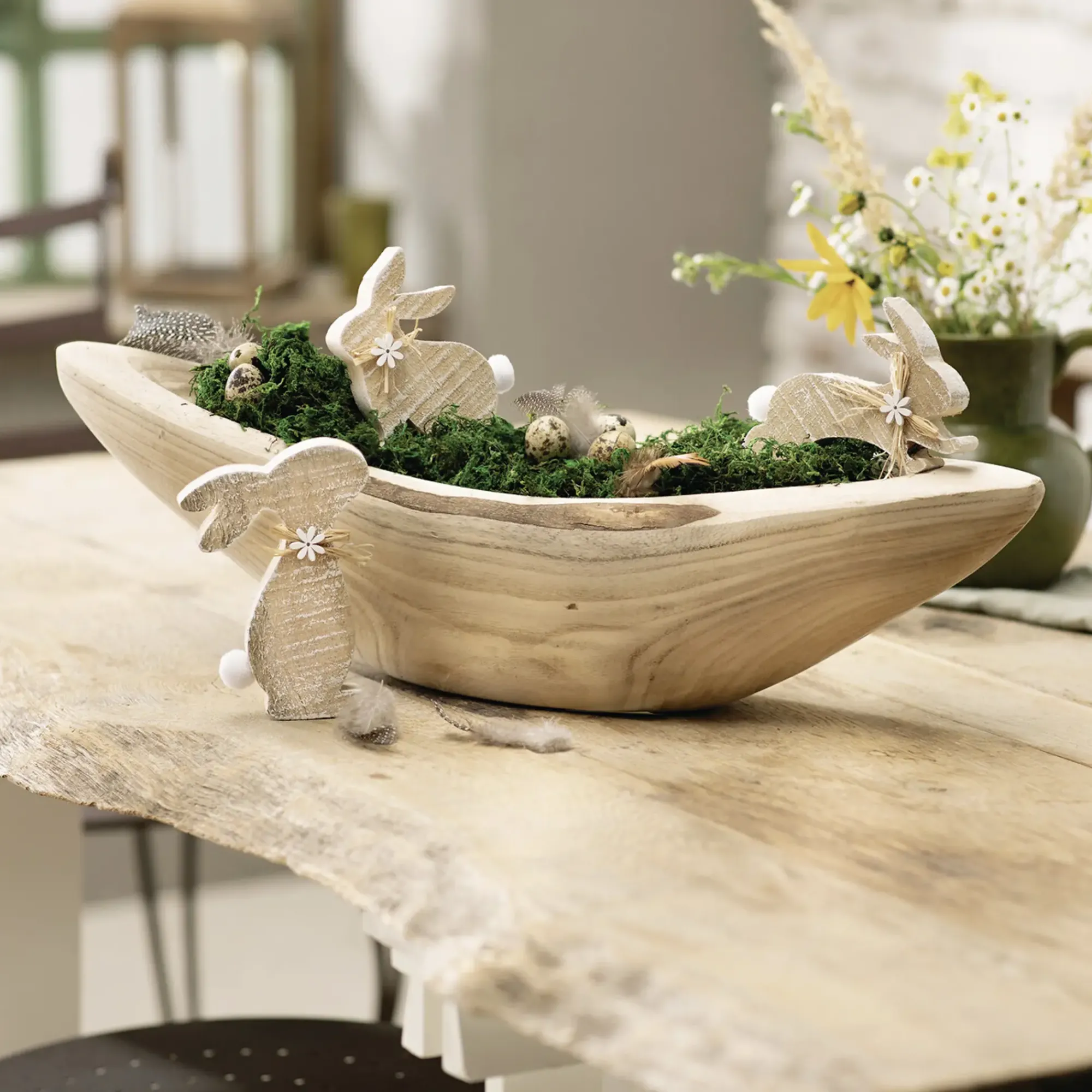 Herbstliche Dekoschalen|Dekoschalen & -Etageren|Frank Handels GmbH & Co. KG Schale "Wood", tief