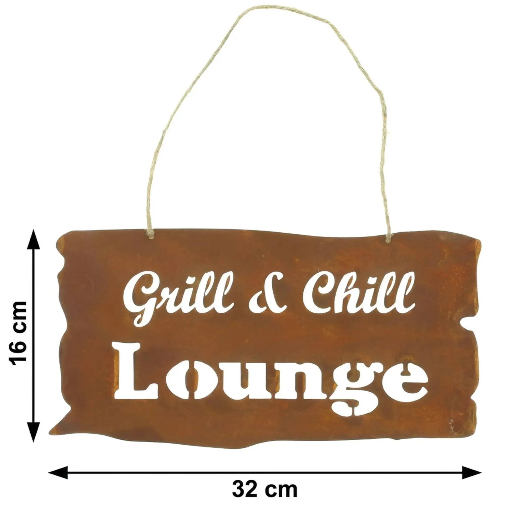 Gartendeko|Wanddeko|Frank Handels GmbH & Co. KG Schild "Grill & Chill Lounge"