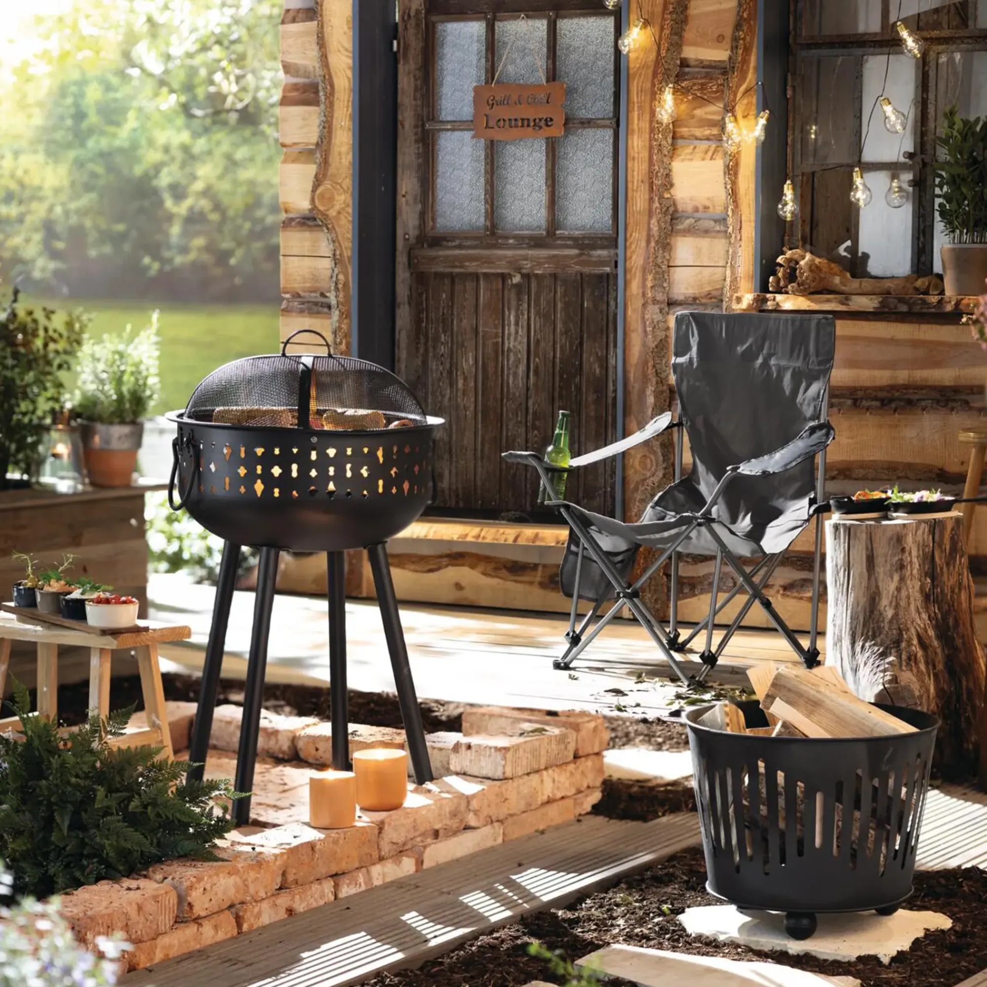 Gartendeko|Wanddeko|Frank Handels GmbH & Co. KG Schild "Grill & Chill Lounge"