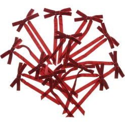 Geschenktaschen & -Säckchen|Baumschmuck|Frank Handels GmbH & Co. KG Schleifen-Clip "Deep Red", 12er Set