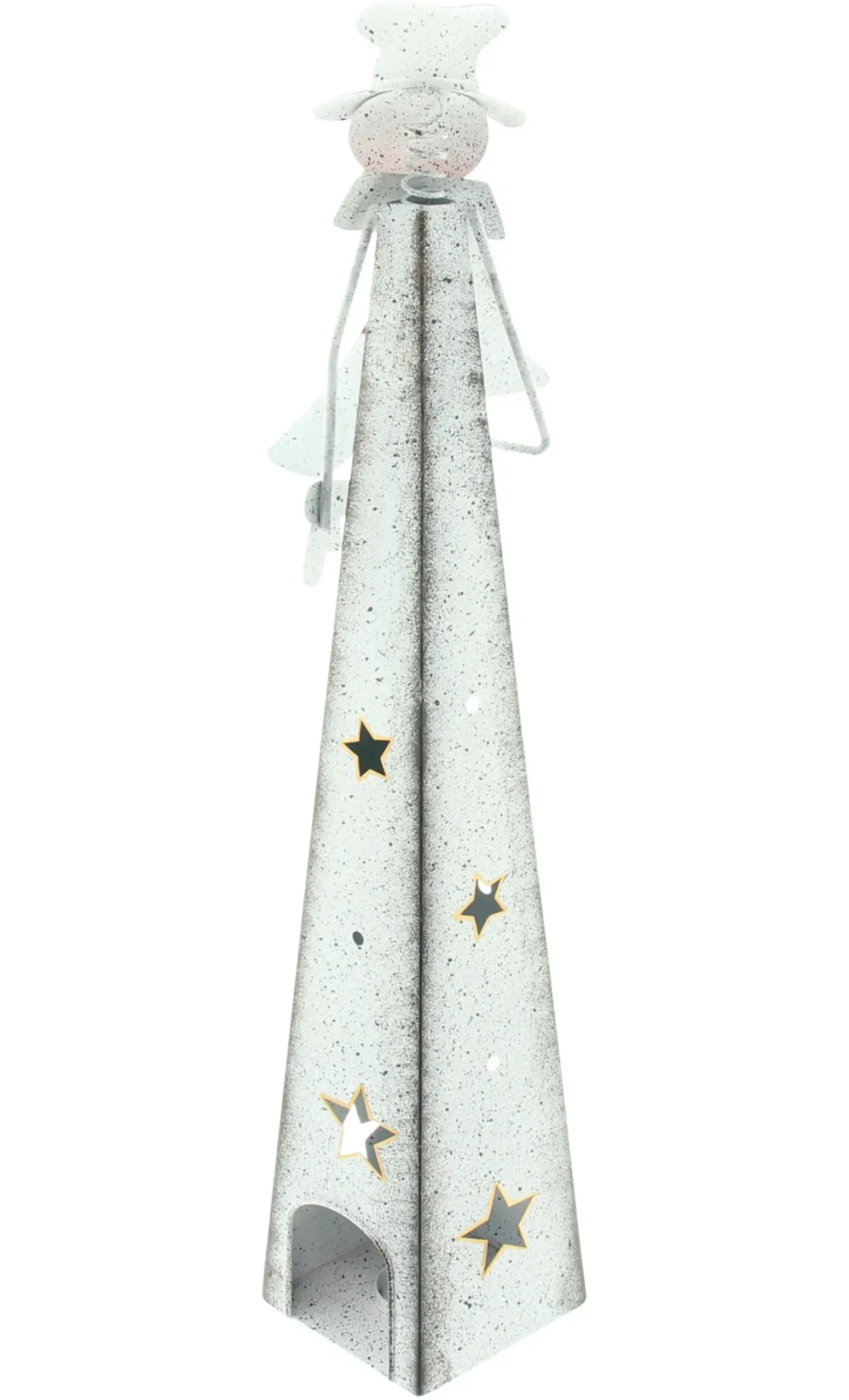 Weihnachtliche Dekofiguren|Figuren Für Den Garten|Frank Handels GmbH & Co. KG Schneemann "Kerzenschein"