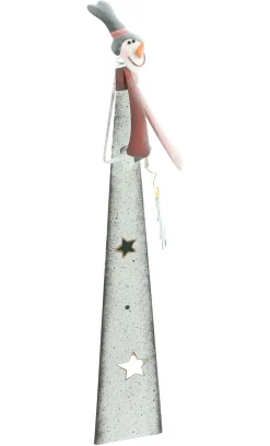 Weihnachtliche Dekofiguren|Figuren Für Den Garten|Frank Handels GmbH & Co. KG Schneemann "Kerzenschein"