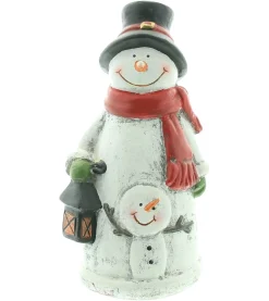 Weihnachtliche Dekofiguren|Frank Handels GmbH & Co. KG Schneemann "Roter Schal"