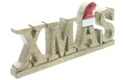 Weihnachtliche Dekofiguren|Sterne|Frank Handels GmbH & Co. KG Schriftzug "XMAS" mit Zipfelmütze
