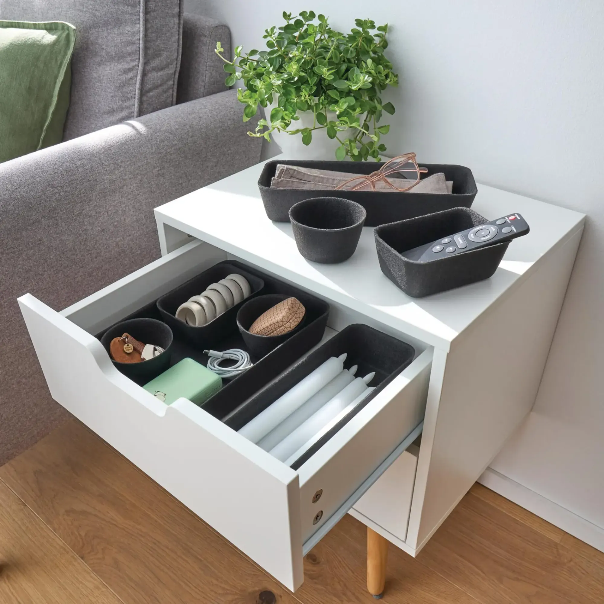 Wohnzimmer|Kalender & Organizer|Frank Handels GmbH & Co. KG Schubladen-Organizer "Black", 8tlg.