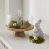 Küche|Esszimmer|Frank Handels GmbH & Co. KG Servierplatte "Mangoholz" mit Glasglocke