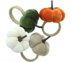 Herbstliche Tischwäsche|Dekokürbisse|Frank Handels GmbH & Co. KG Serviettenring "Kürbis", 4er Set