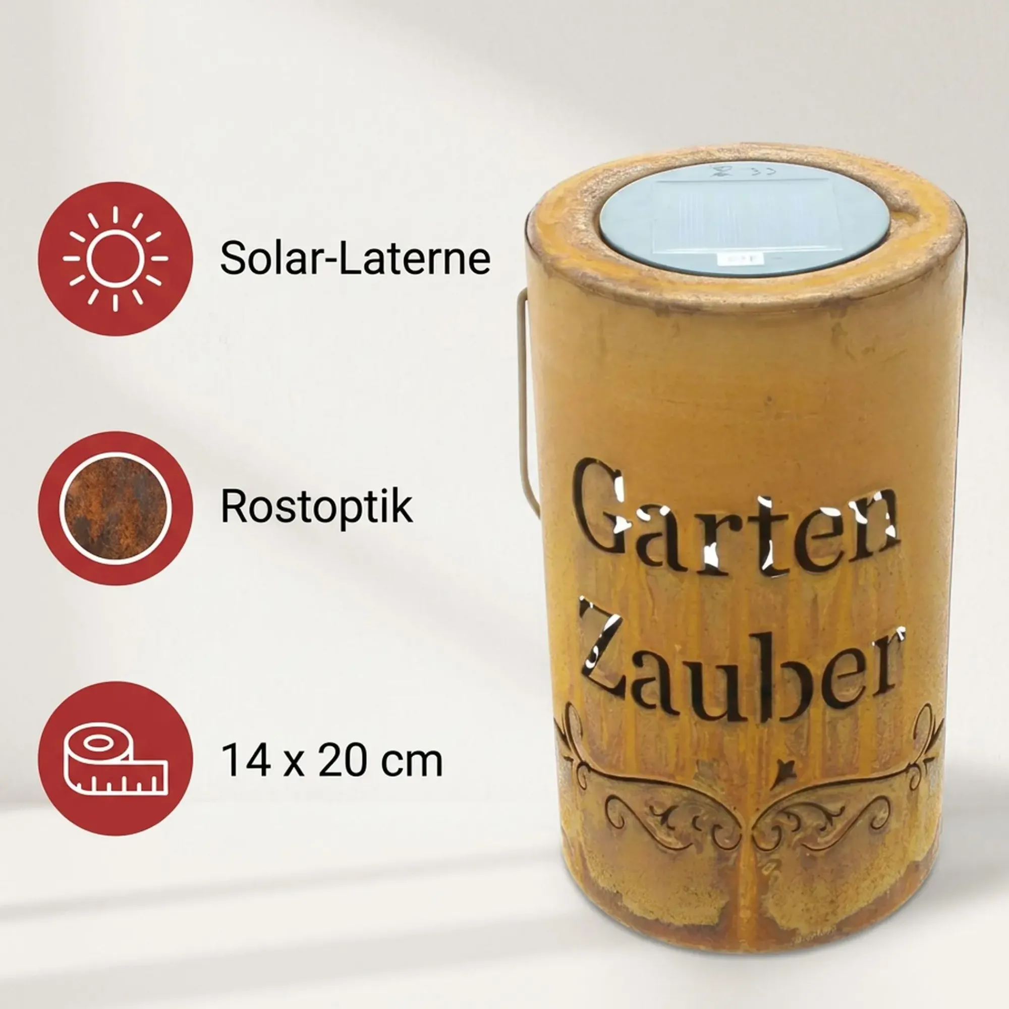Solar-Beleuchtung|Frank Handels GmbH & Co. KG Solar-Laterne "Gartenzauber"