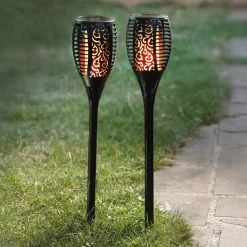 Solar-Beleuchtung|Frank Handels GmbH & Co. KG Solarstecker "Bewegte Flamme", groß