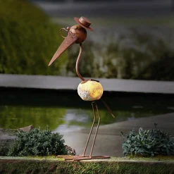 Gartenfiguren|Solar-Beleuchtung|Frank Handels GmbH & Co. KG Solar-Vogel "Rost"