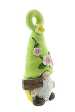 Gartenfiguren|Solar-Beleuchtung|Frank Handels GmbH & Co. KG Solar-Wichtel "Willkommen"