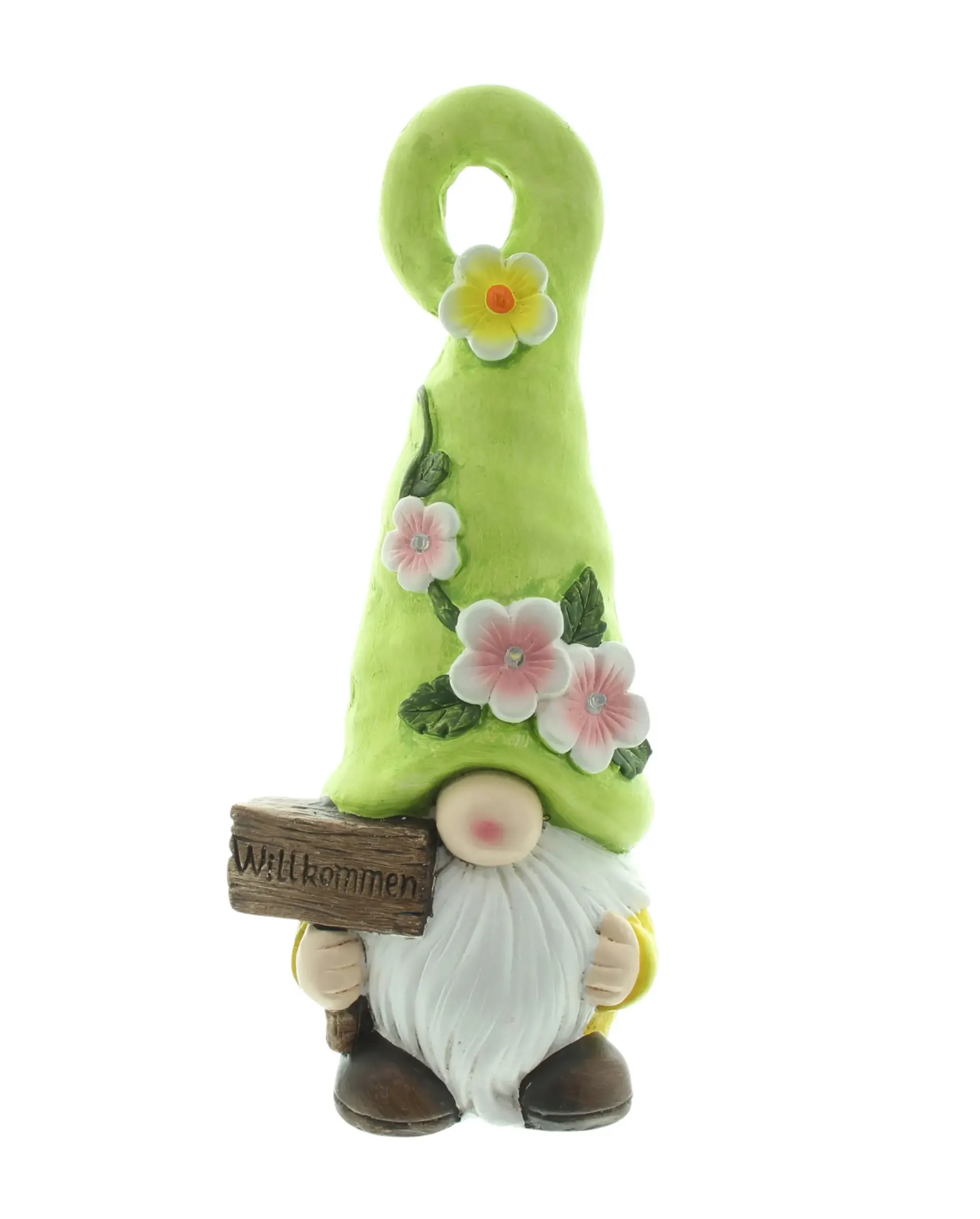 Gartenfiguren|Solar-Beleuchtung|Frank Handels GmbH & Co. KG Solar-Wichtel "Willkommen"
