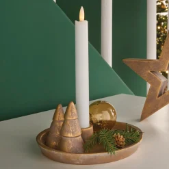 Weihnachtslichter|Frank Handels GmbH & Co. KG Stabkerzen-Tablett "Golden Shimmer"