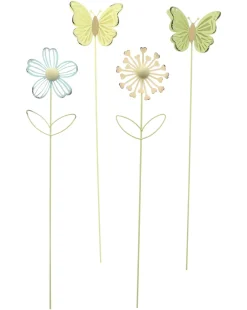 Streuer & Stecker|Frank Handels GmbH & Co. KG Stecker "Blume & Schmetterling", 4er Set
