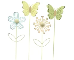 Streuer & Stecker|Frank Handels GmbH & Co. KG Stecker "Blume & Schmetterling", 4er Set
