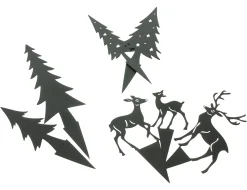 Zubehör Für Adventskränze|Weihnachtliche Streuer & Stecker|Frank Handels GmbH & Co. KG Stecker "Hirschfamilie", 7er Set