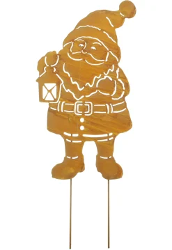 Weihnachtliche Streuer & Stecker|Figuren Für Den Garten|Frank Handels GmbH & Co. KG Stecker "Santa mit Laterne"