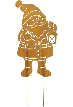 Weihnachtliche Streuer & Stecker|Figuren Für Den Garten|Frank Handels GmbH & Co. KG Stecker "Santa mit Laterne"