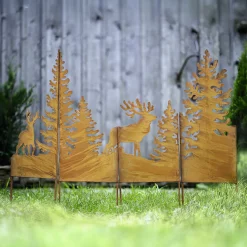 Weihnachtliche Gartenstecker|Gartenstecker|Frank Handels GmbH & Co. KG Stecker "Waldtiere", 4tlg.