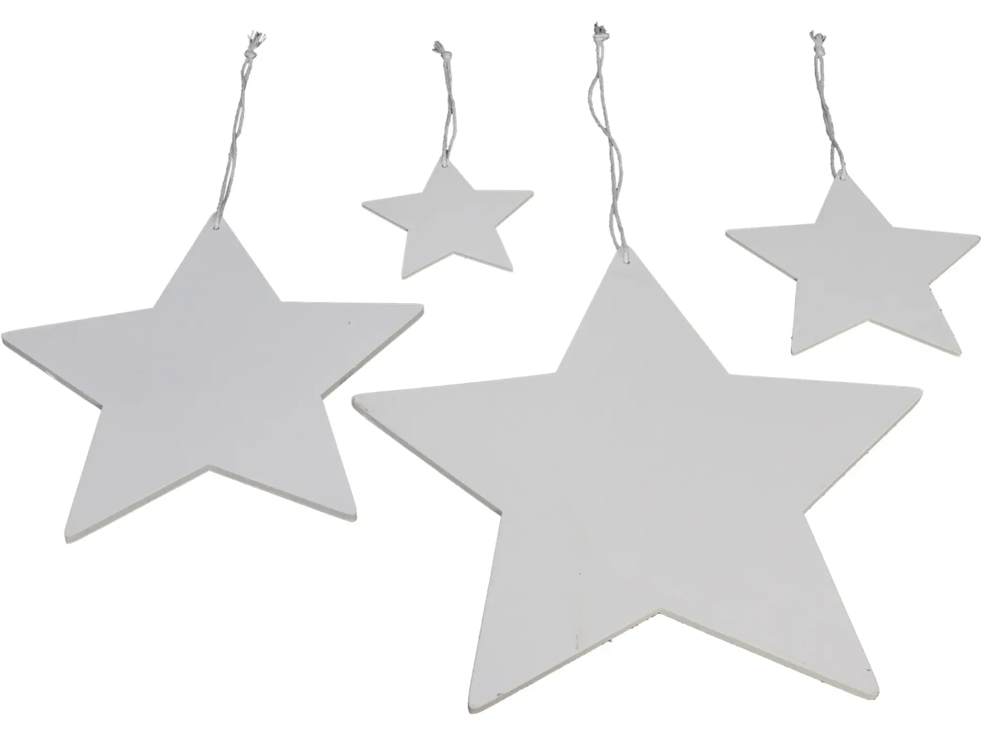 Baumschmuck|Sterne|Frank Handels GmbH & Co. KG Sternhänger "White", 4er Set