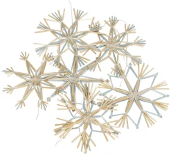 Dekohänger|Baumschmuck|Frank Handels GmbH & Co. KG Strohstern "Eisblau", 18er Set