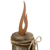 Dekosäulen|Weihnachtliche Gartendeko|Frank Handels GmbH & Co. KG Säule "Flammendes Herz", 2er Set