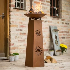 Feuerschalen|Dekosäulen|Frank Handels GmbH & Co. KG Säule "Sonne", 2tlg.