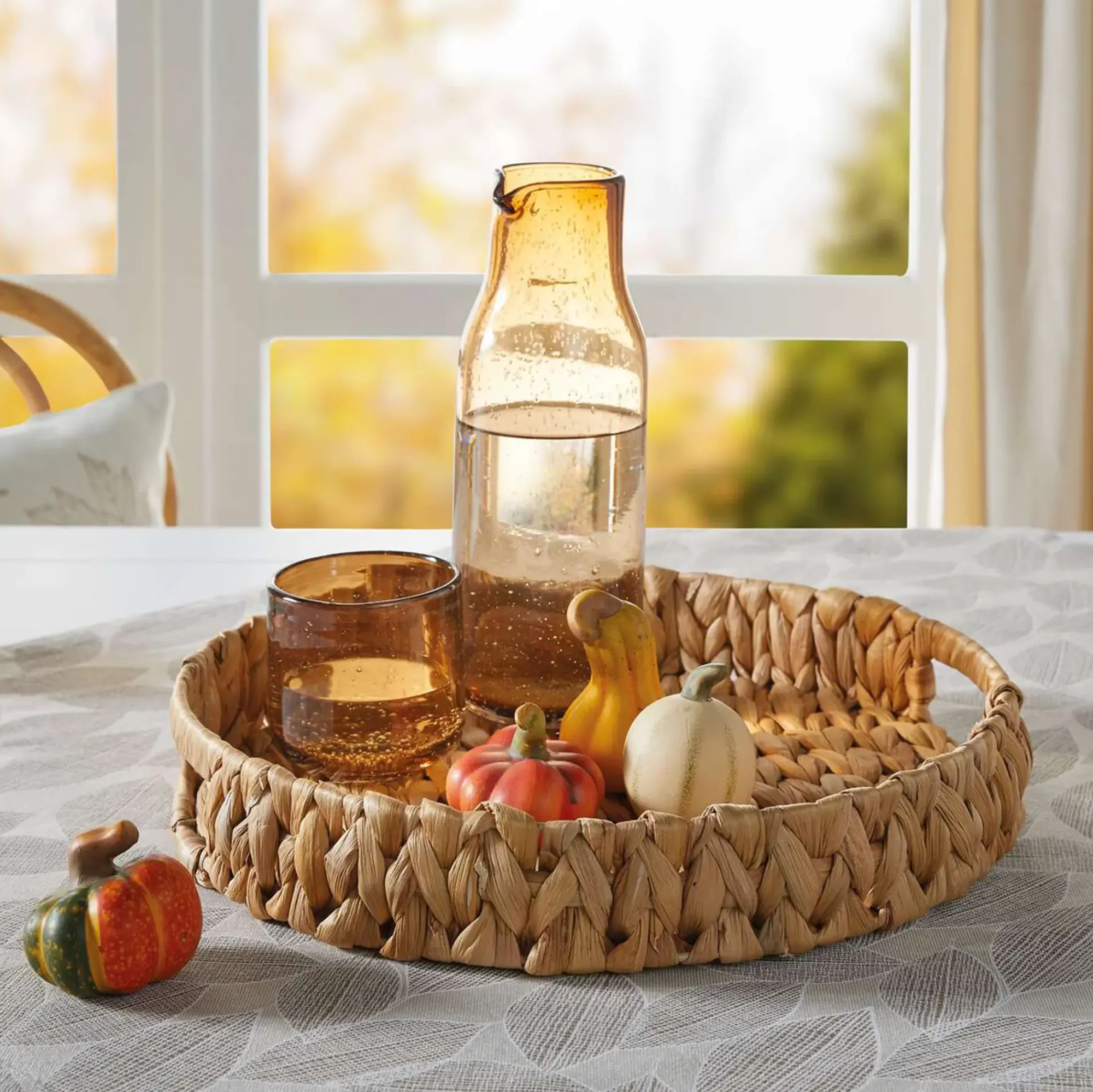 Dekoschalen & -Etageren|Tabletts|Frank Handels GmbH & Co. KG Tablett "Wasserhyazinthe", rund