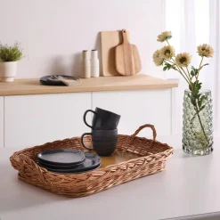 Tabletts|Korbtabletts|Frank Handels GmbH & Co. KG Tablett "Weidengeflecht"