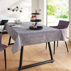 Herbstliche Tischwäsche|Outdoor-Tafeldecken|Frank Handels GmbH & Co. KG Tafeldecke "Melange", grau