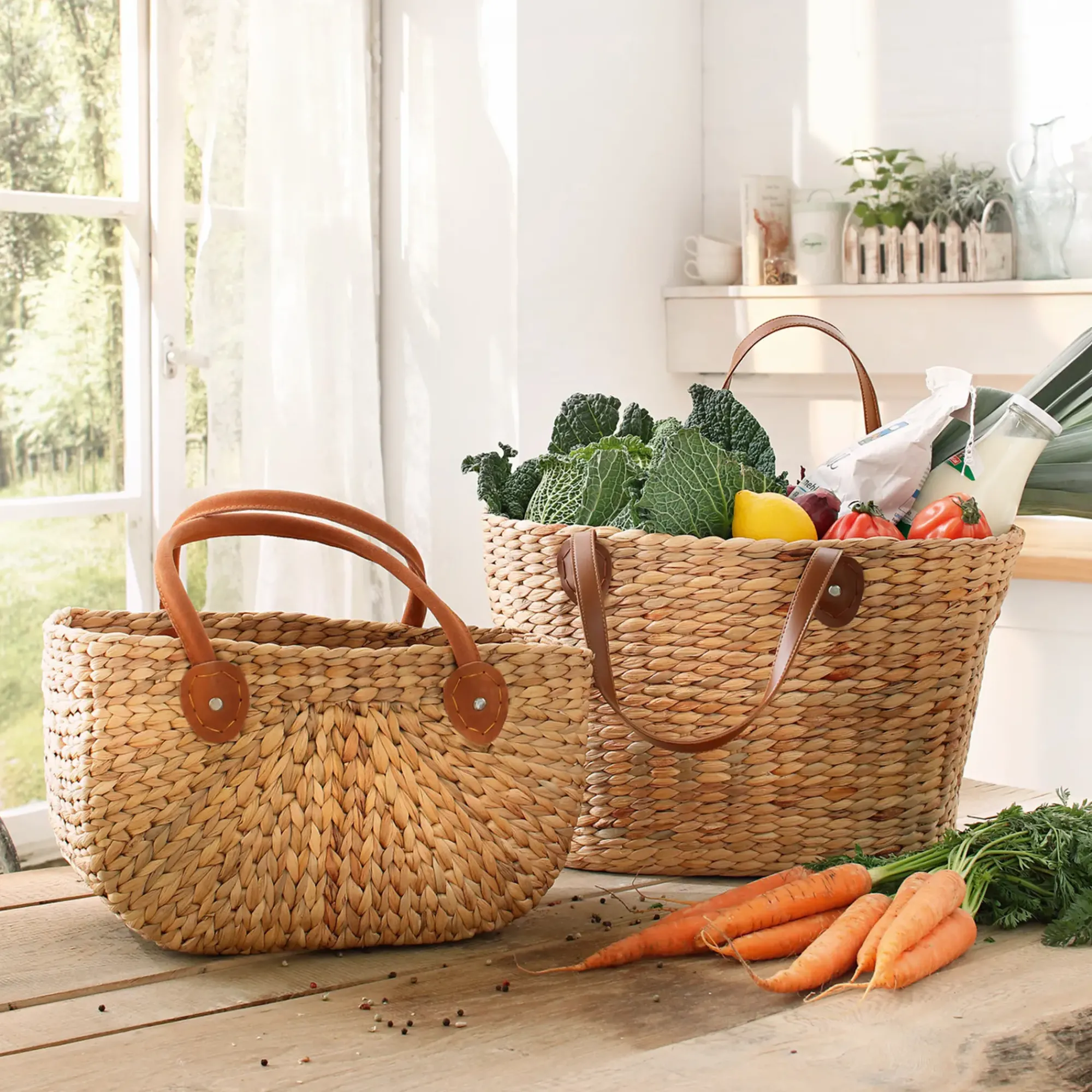 Einkaufskörbe|Küche|Frank Handels GmbH & Co. KG Tasche "Naturgeflecht"