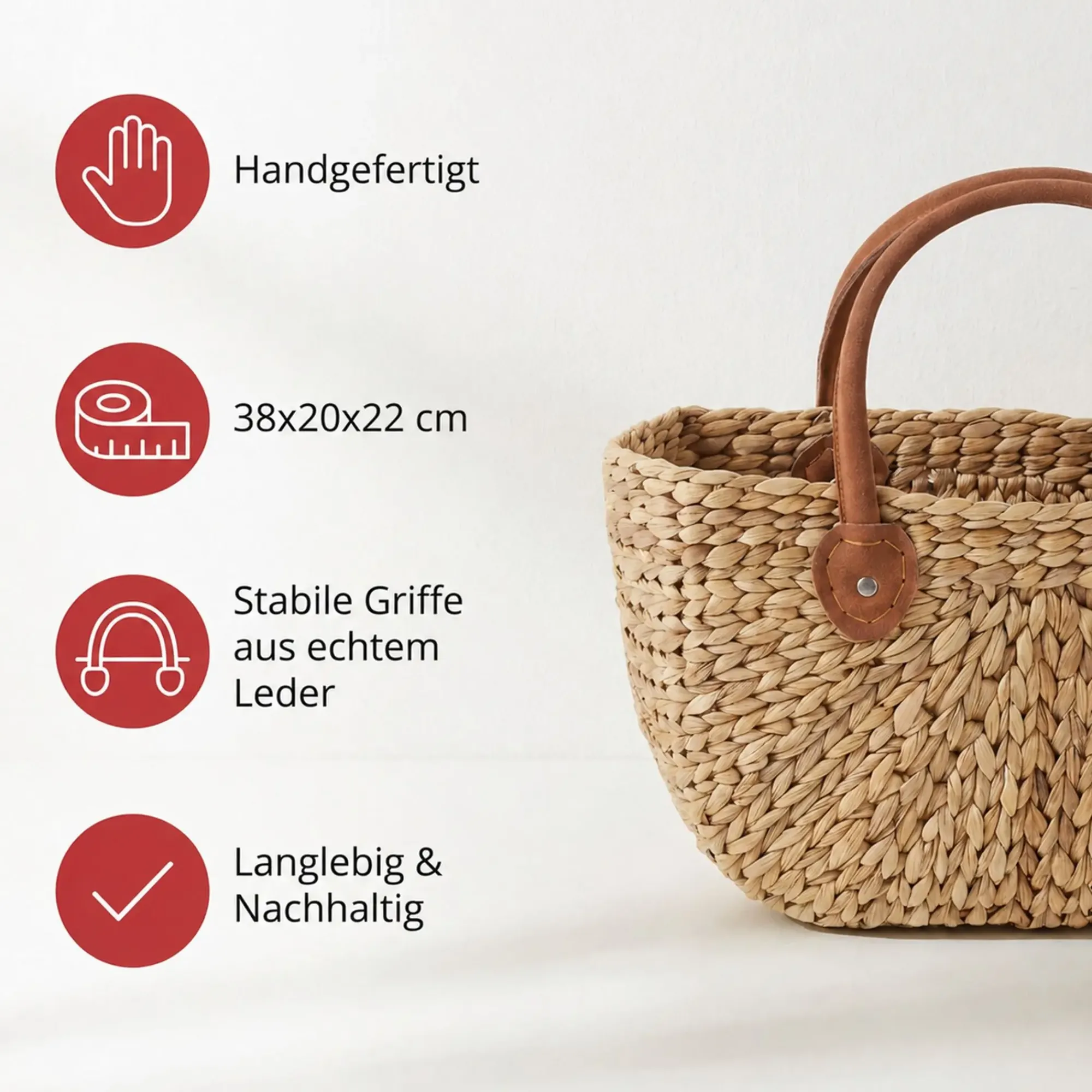Einkaufskörbe|Küche|Frank Handels GmbH & Co. KG Tasche "Naturgeflecht"