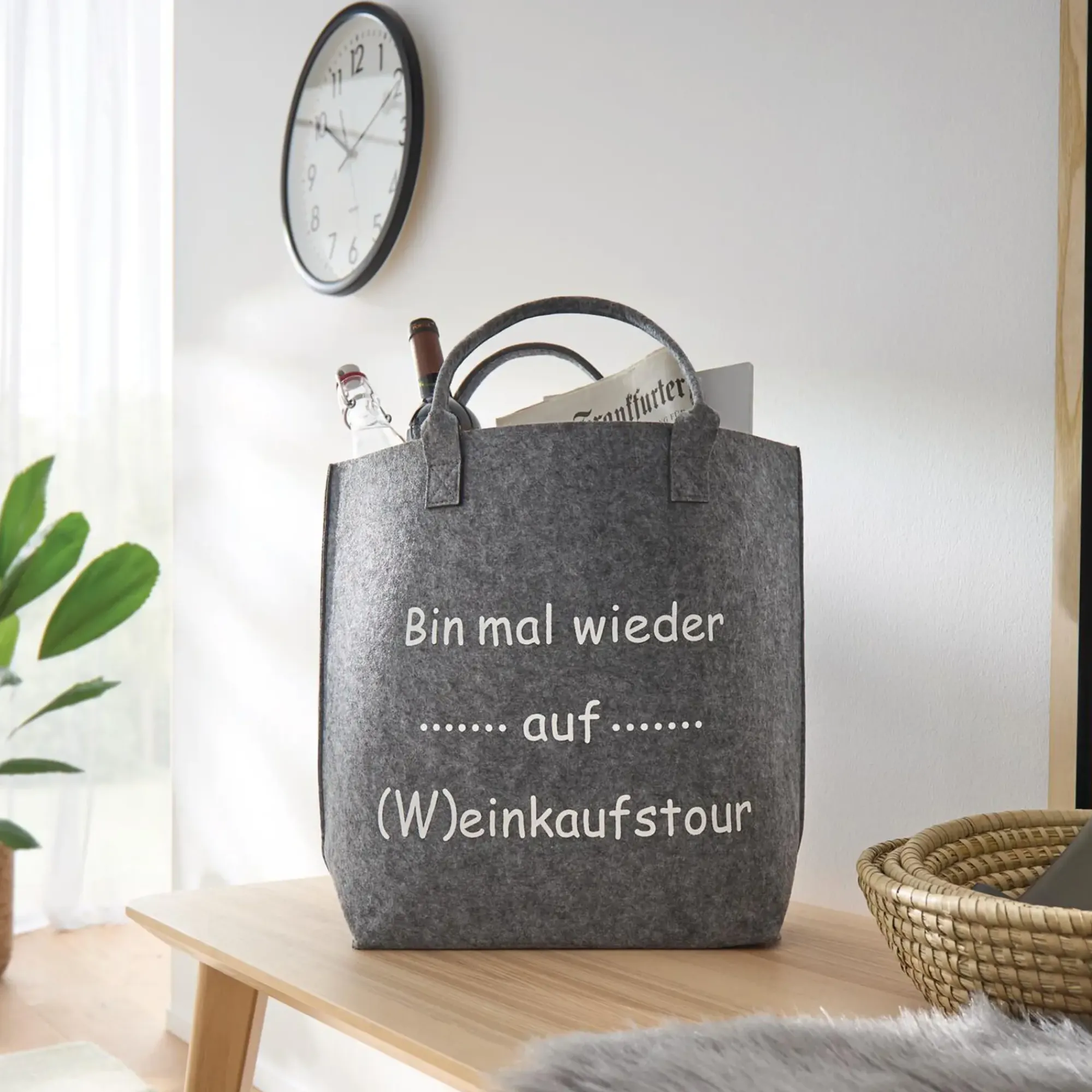 Einkaufskörbe|Taschen|Frank Handels GmbH & Co. KG Tasche "(W)einkaufstour"