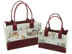 Geschenktaschen & -Säckchen|Geschenktaschen & -Säckchen|Frank Handels GmbH & Co. KG Tasche "Winter Wonderland", 2er Set