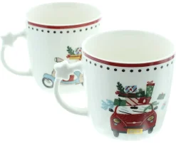 Weihnachtliche Dekofiguren|Geschirr|Frank Handels GmbH & Co. KG Tasse "Weihnachtstour", 2er Set