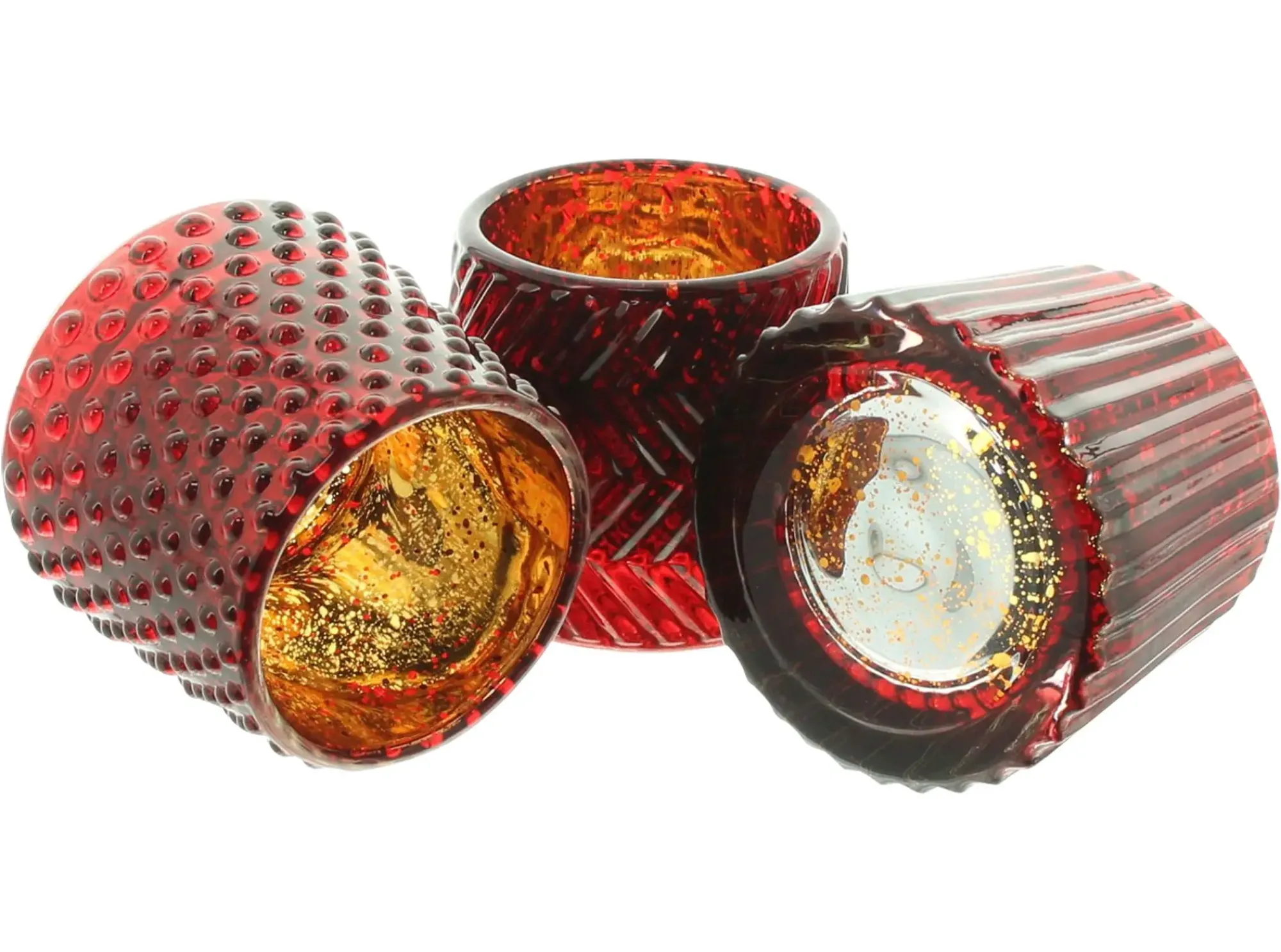 Weihnachtslichter|Teelichthalter|Frank Handels GmbH & Co. KG Teelichthalter "Struktur", 3er Set