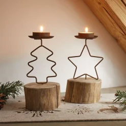 Weihnachtslichter|Frank Handels GmbH & Co. KG Teelichthalter "Weihnachtszeit", 2er Set