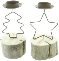 Weihnachtslichter|Frank Handels GmbH & Co. KG Teelichthalter "Weihnachtszeit", 2er Set