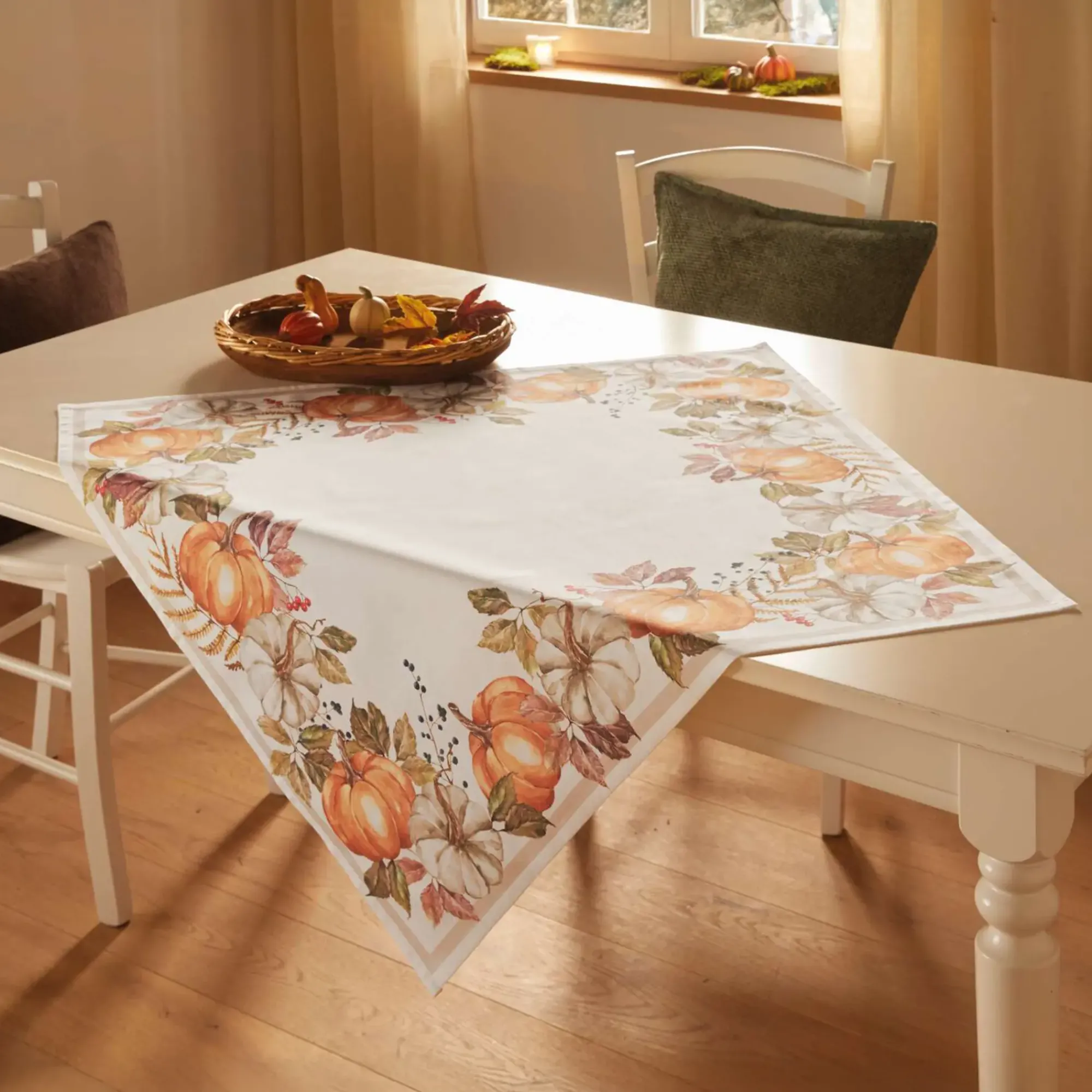 Herbstliche Tischwäsche|Frank Handels GmbH & Co. KG Tischdecke "Kürbiszeit"