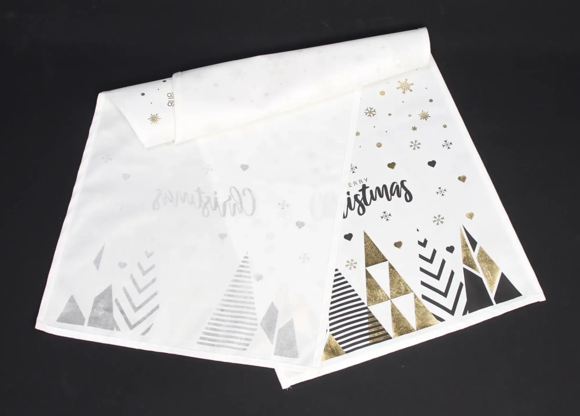 Weihnachtliche Tischwäsche|Frank Handels GmbH & Co. KG Tischläufer "Black'n'Gold"