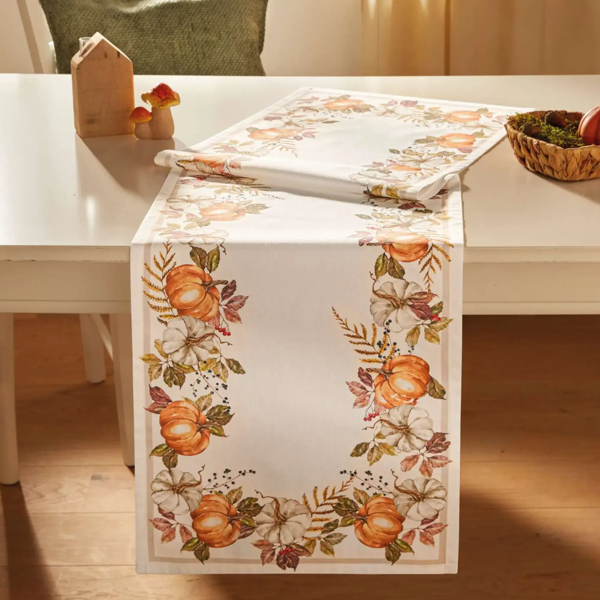 Herbstliche Tischwäsche|Frank Handels GmbH & Co. KG Tischläufer "Kürbiszeit"