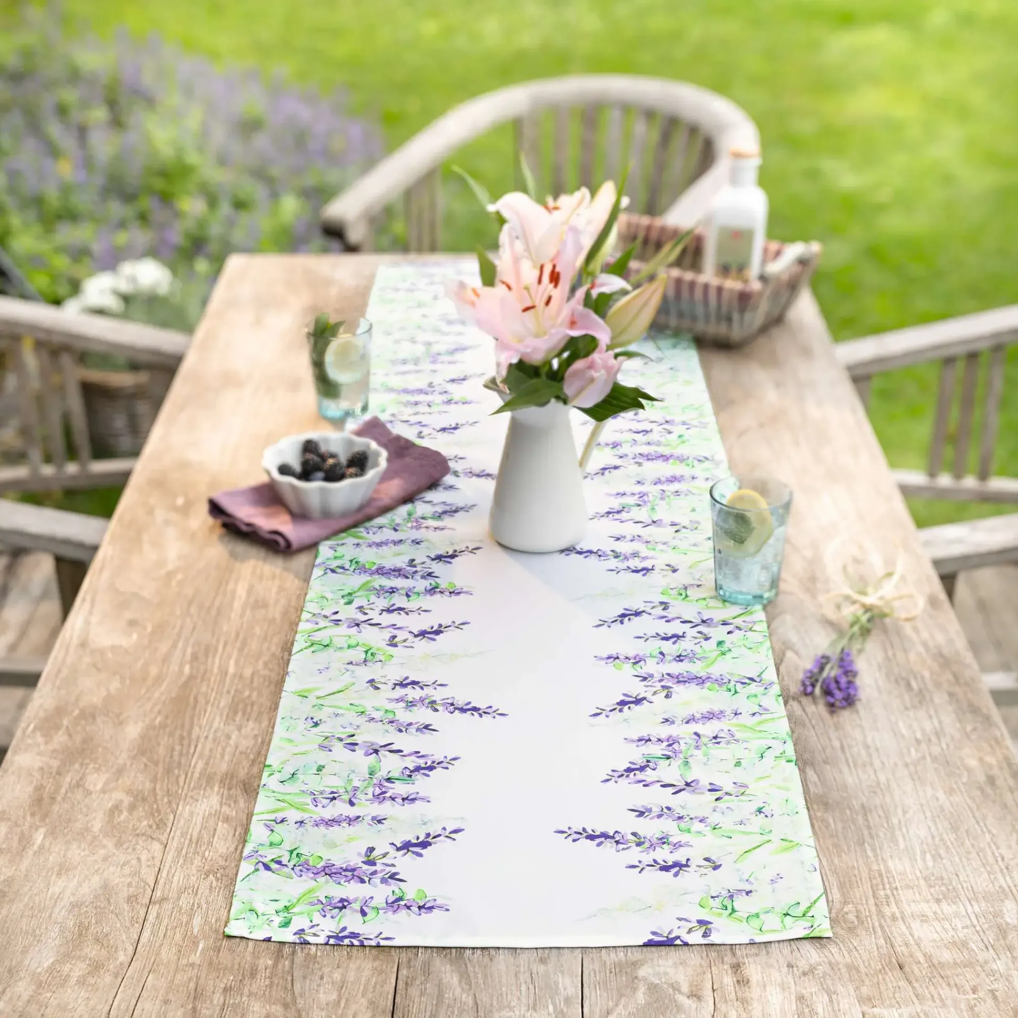 Outdoortextilien|Tischläufer|Frank Handels GmbH & Co. KG Tischläufer "Lavendel"