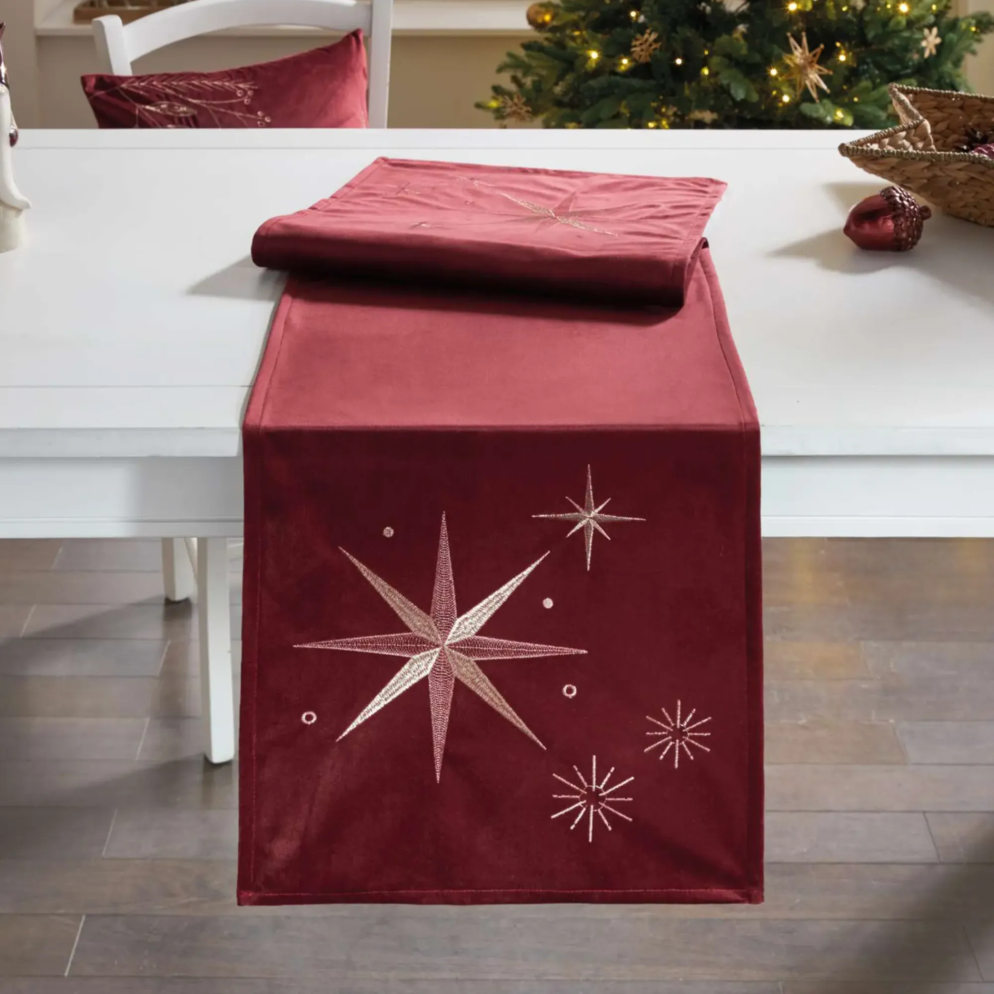 Weihnachtliche Tischwäsche|Frank Handels GmbH & Co. KG Tischläufer "Star noble"
