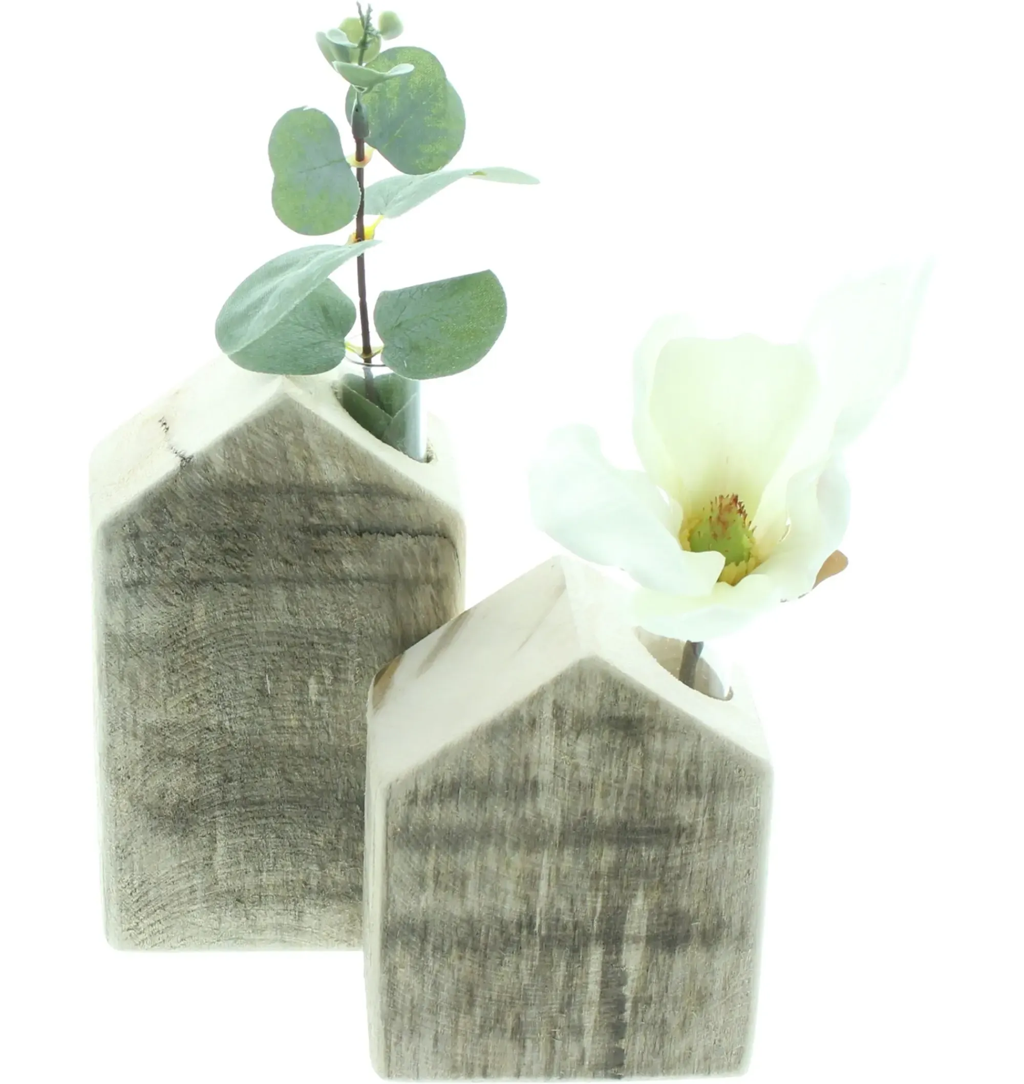 Dekovasen|Chalet & Hütte|Frank Handels GmbH & Co. KG Vase "Häuschen", 2er Set