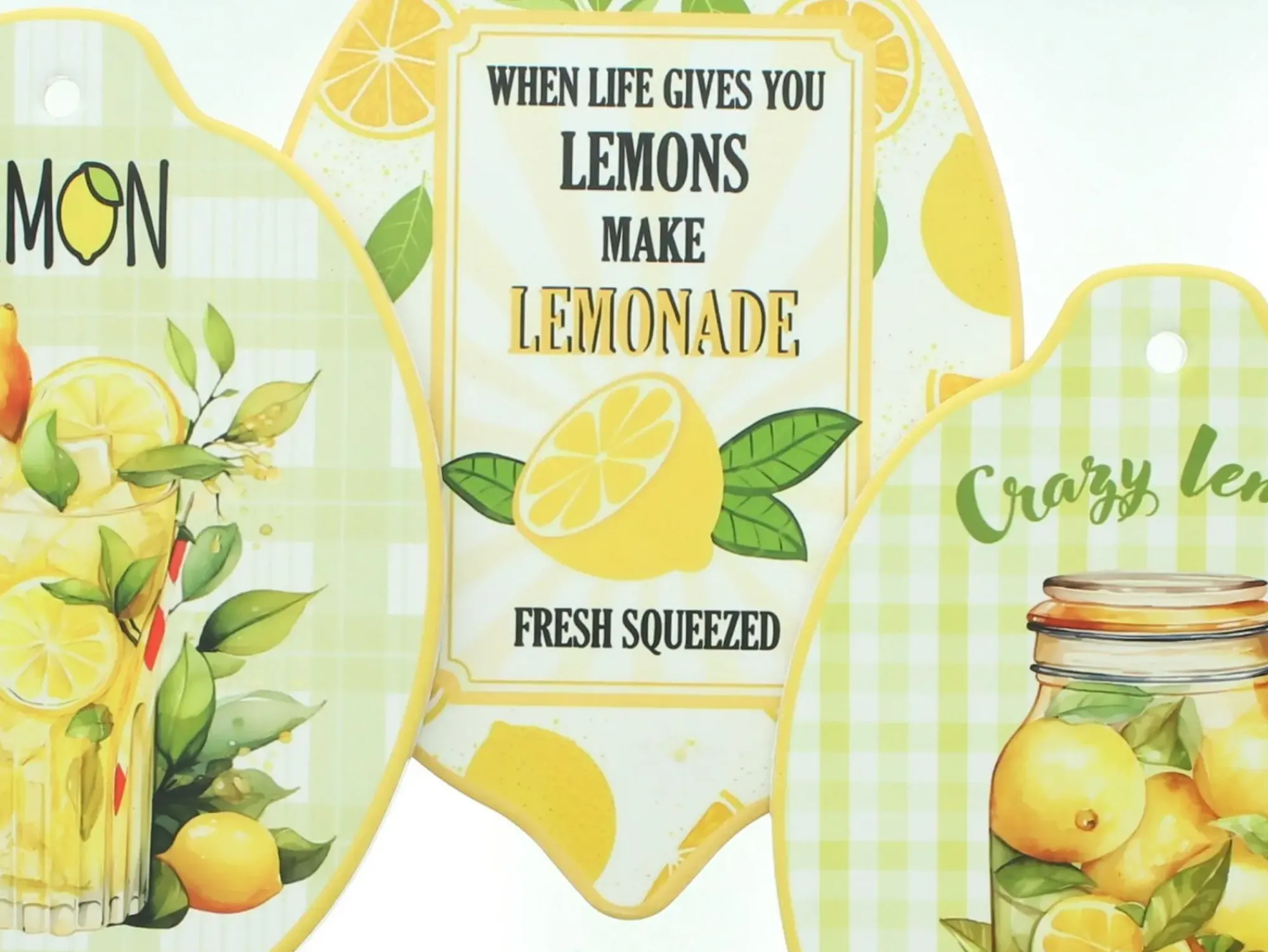 Küche|Frank Handels GmbH & Co. KG Wanddeko "Lemon", 3er Set
