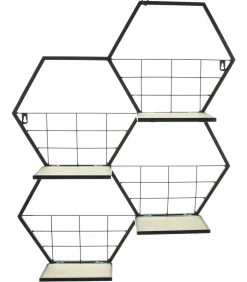 Regale|Wohnzimmer|Frank Handels GmbH & Co. KG Wandregal "Hexagon"
