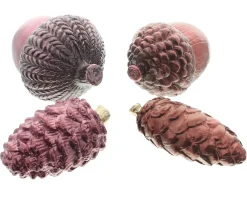 Weihnachtliche Dekofiguren|Zubehör Für Adventskränze|Frank Handels GmbH & Co. KG Weihnachtsdeko "Mauve", 4er Set