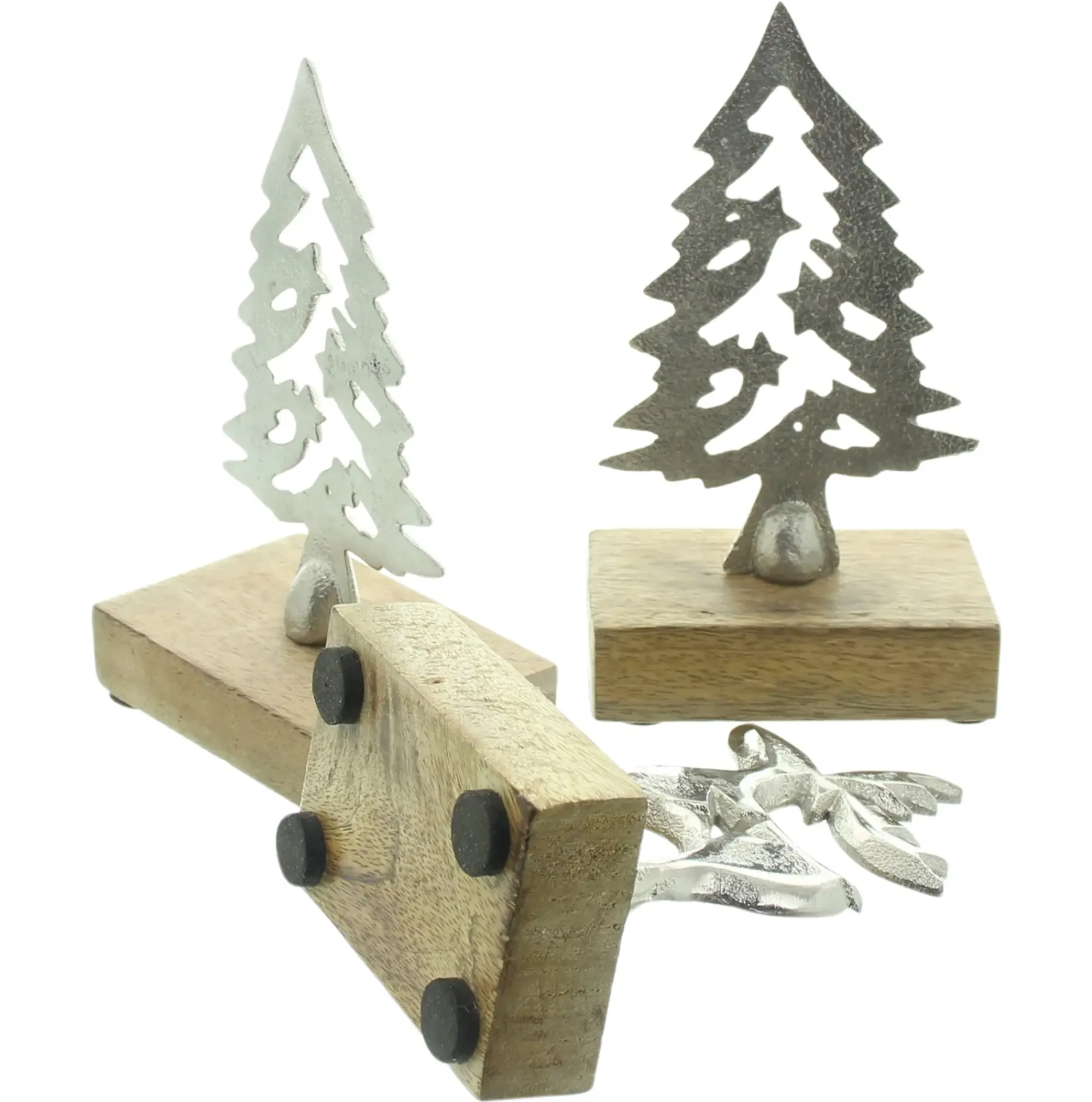 Weihnachtliche Dekofiguren|Tannenbäume|Frank Handels GmbH & Co. KG Weihnachtsdeko "Tannen & Rentier", 3er Set