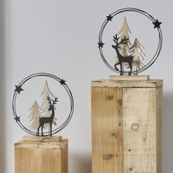 Weihnachtliche Dekofiguren|Frank Handels GmbH & Co. KG Weihnachtsdeko "Winterwald", 2er Set
