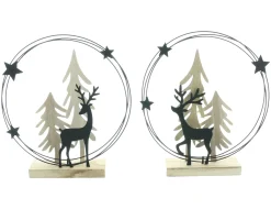 Weihnachtliche Dekofiguren|Frank Handels GmbH & Co. KG Weihnachtsdeko "Winterwald", 2er Set